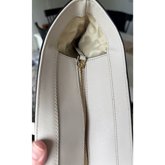 Kate Spade Cedar Street Harmony Tote Two-Tone Black & Beige Leather Shoulder Bag - Picture 8 of 16